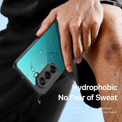 Image of VONZEE Clear Back Case Cover for OnePlus Nord CE6 Lite 5G | Shockproof Design | Hard Back Cover Case for OnePlus Nord CE6 Lite 5G (PC & TPU, Black)