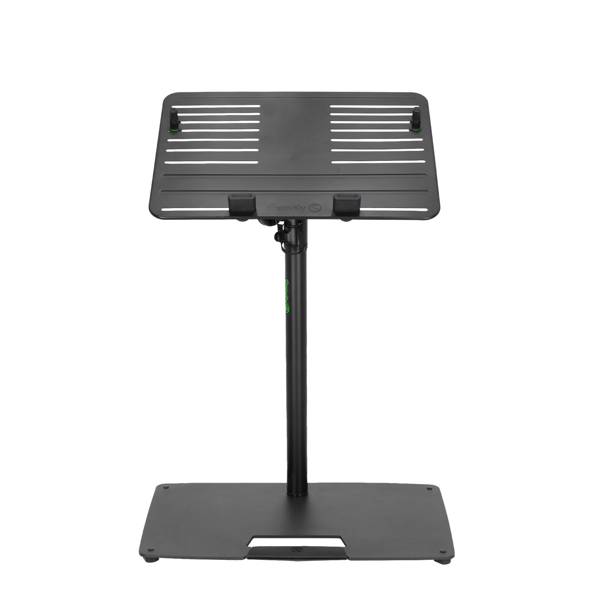 Gravity LTS T 02 B - Supporto universale per laptop con perni regolabili e base in acciaio, nero