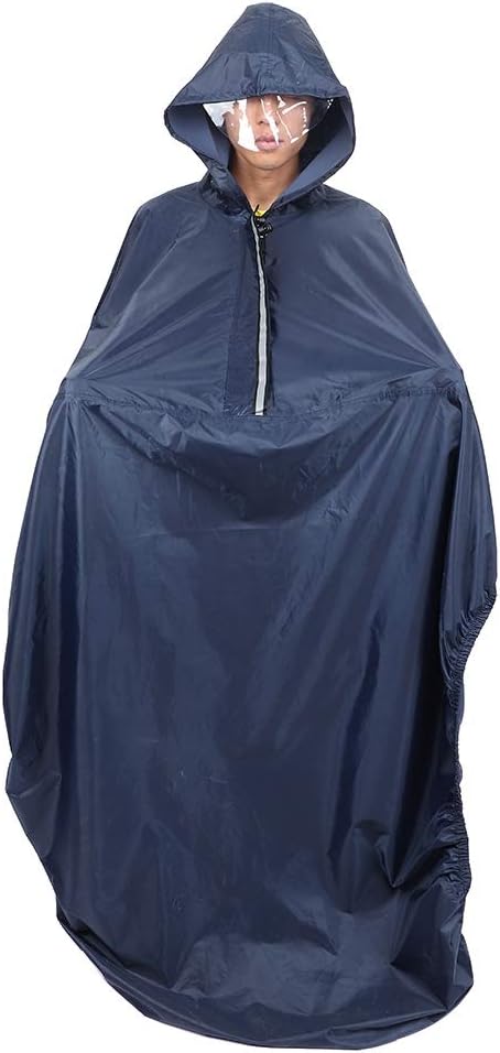 TOPINCN Wheelchair Rain Poncho, Hooded Wheelchair Poncho, Soft Water & Tear Rain Cape Over Knee Coverage Wheelchair Rain Coat Cover Raincoat One Size For Men