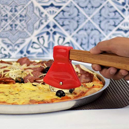 Cortador De Pizza Machadinha Com Cabo De Madeira