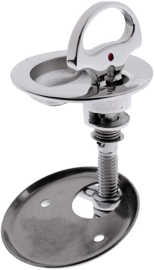 Polished Marine Boat Cam Latch 316 SS Hatch Pull W/Turning Lock Lift Handle Boat Parts Accessories