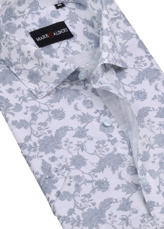 Image of MARK & ALBERT Mens Half Sleeves Printed Shirt