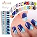 HIGH'S EXTRE ADHESION 20pcs Nail Art Transfer Decals Sticker Design Series The Cocktail Collection Manicure DIY Nail Polish Strips Wraps for Wedding,Party,Shopping,Travelling (Grand piano)