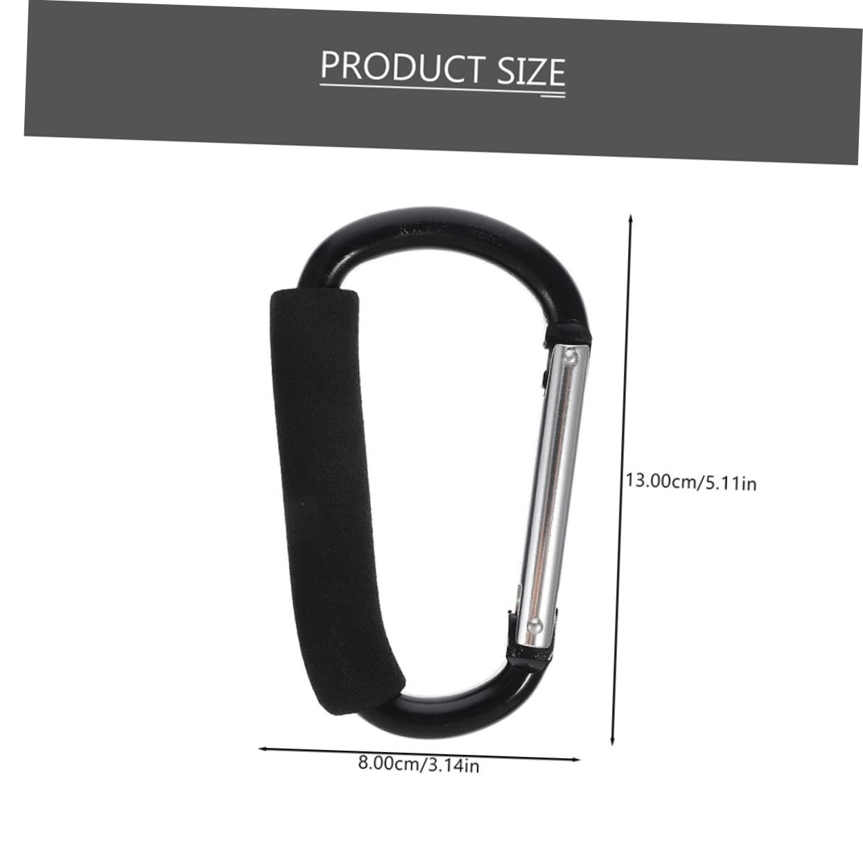 IWOWHERO Practical Stroller Clips 3 Piece Set Large Hooks Multi-Function Stroller Hanging Hooks