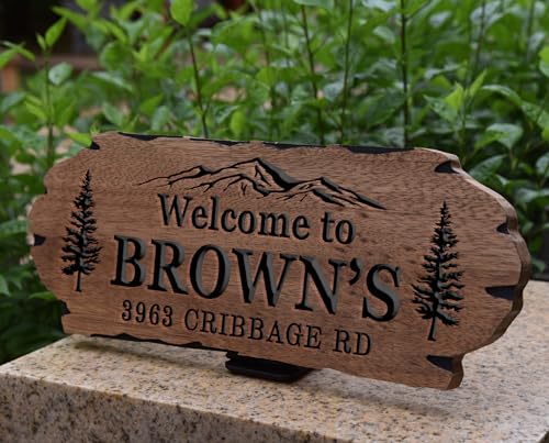 Personalized-Cabin-Sign-Rustic-Wood-Welcome-Sign-for-Outdoor-Home-Wall-DecorFarmhouse-Decor-Custom-Backyard-SignCarved-wood-sign3D-Carving-Wood-Sign Personalized Cabin Sign Rustic Wood Welcome Sign for Outdoor Home Wall DecorFarmhouse Decor Custom Backyard SignCarved wood sign3D Carving Wood Sign