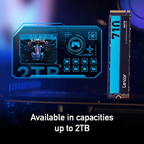Image of Lexar 1TB NM710 SSD PCIe Gen4 NVMe M.2 2280 Internal Solid State Drive, Up to 5000 /4500 MB /s Read /Write (LNM710X001T-RNNNU)