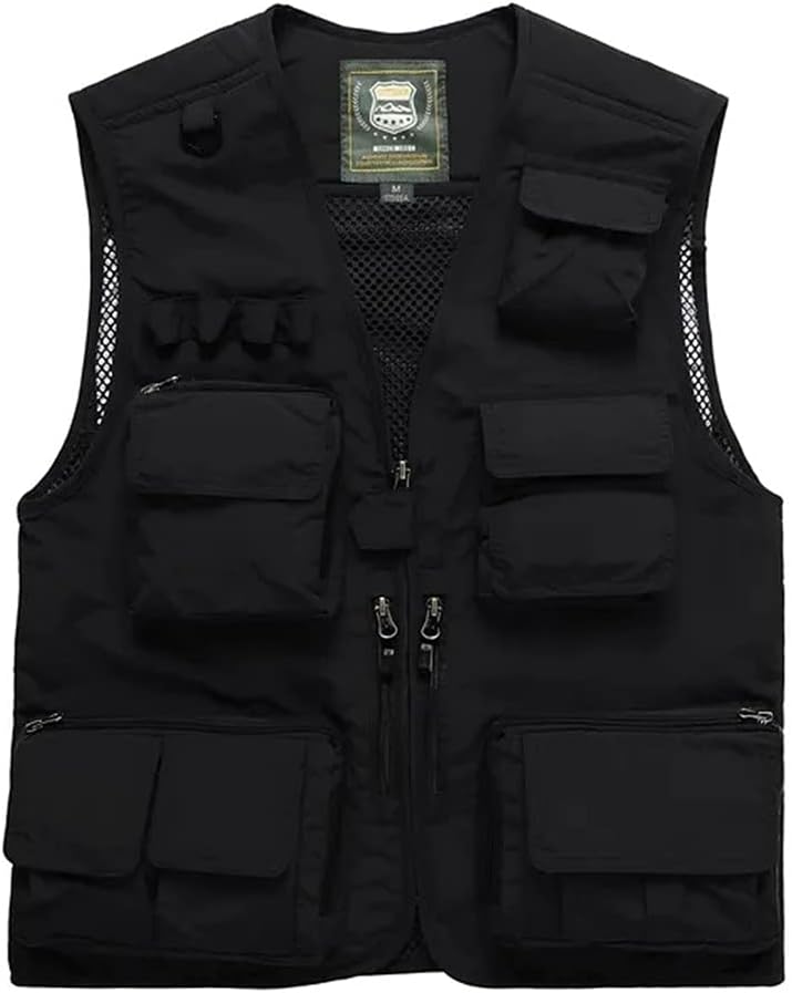 Men's outdoor leisure vest waterproof and quick-drying outdoor travel photography multi-pocket vest