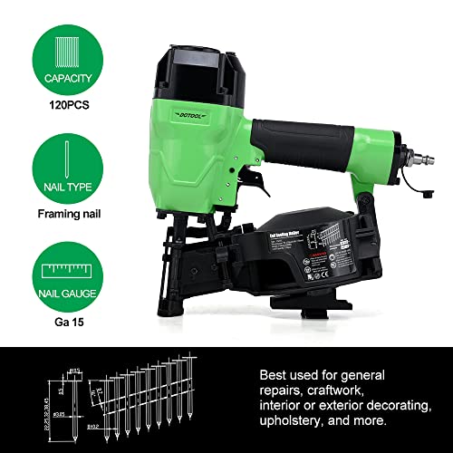 DOTOOL Roofing Nailer CN45C 15 Degree 3/4Inch to 13/4Inch Roofing