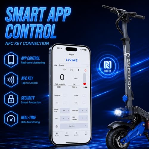 Image of Electric Scooter for Adults, Max 50-56MPH & 55-70Mile Range | 5600Ww /5000W /10000W Dual Motors,60V 25 /30AH,Dual Suspension Folding E-Scooter with LED Lights & Off-Road Tires