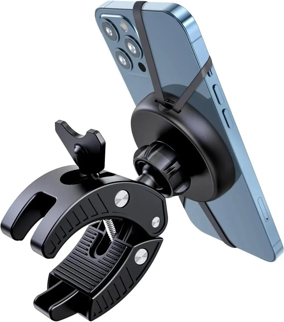 Supporto Telefono Bici Magnetico Rotante Manubrio Moto Pince Scooter Accessori Ciclismo