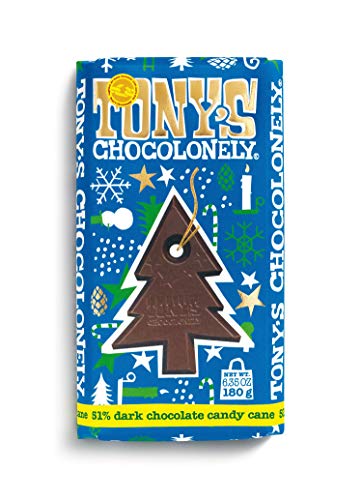 Tony's Chocolonely Dark Candy Cane Chocolate Bar - 6.35Oz - 15 Pack #TOP25