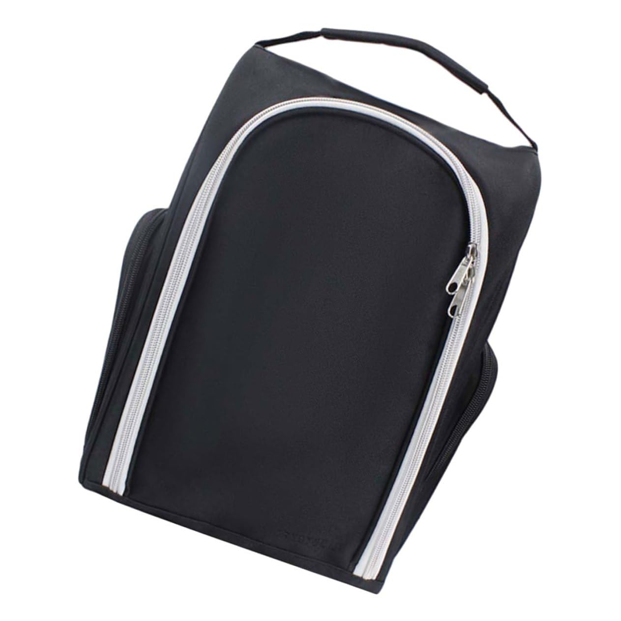 TOYANDONA Borsa Porta Scarpe Sportiva con Zip Grande Capacità Organizer Scarpe Portatile Mano per Golf e Altri Sport Compatta e Leggera Nera