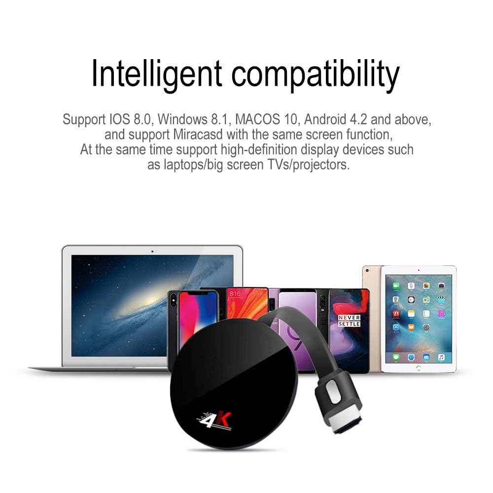 FIYAPOO Miracast Dongle 4K 5G HDMI inalámbrico, duplicación de pantalla