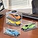 Hooqict 4 Pack 1/64 Display Case Clear Acrylic Model Car Display Case Toy Cars Plastic Storage Organizer, 4.17 x 1.81 x 1.81 Inch