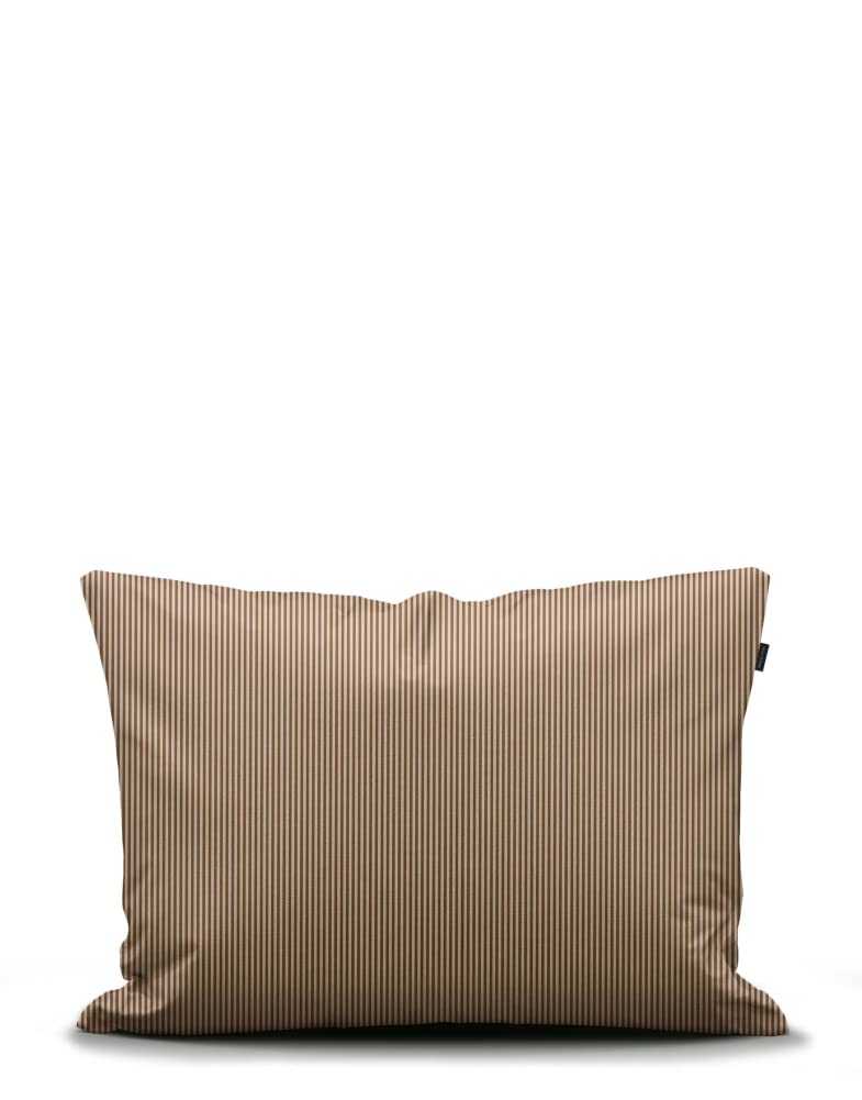 Marc O'Polo Pościel Classic Stripe paski satyna bawełniana Toffee Brown, 155 x 220 + 1 x 80 x 80 cm