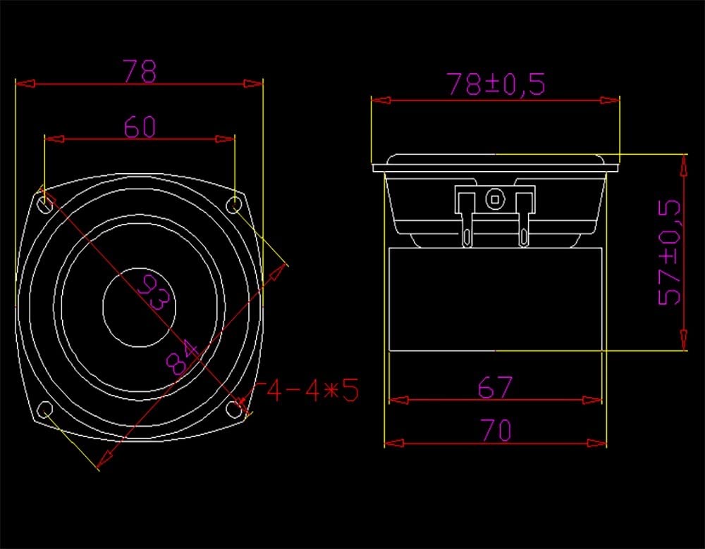 1PC Subwoofer HiFi Diseño de Sonido 3 u201d 25W Woofer Altavoz 4 8 Ohm Subwoofer Audio Sonido Altavoz Bajo Altavoz Redondo para AV DIY D