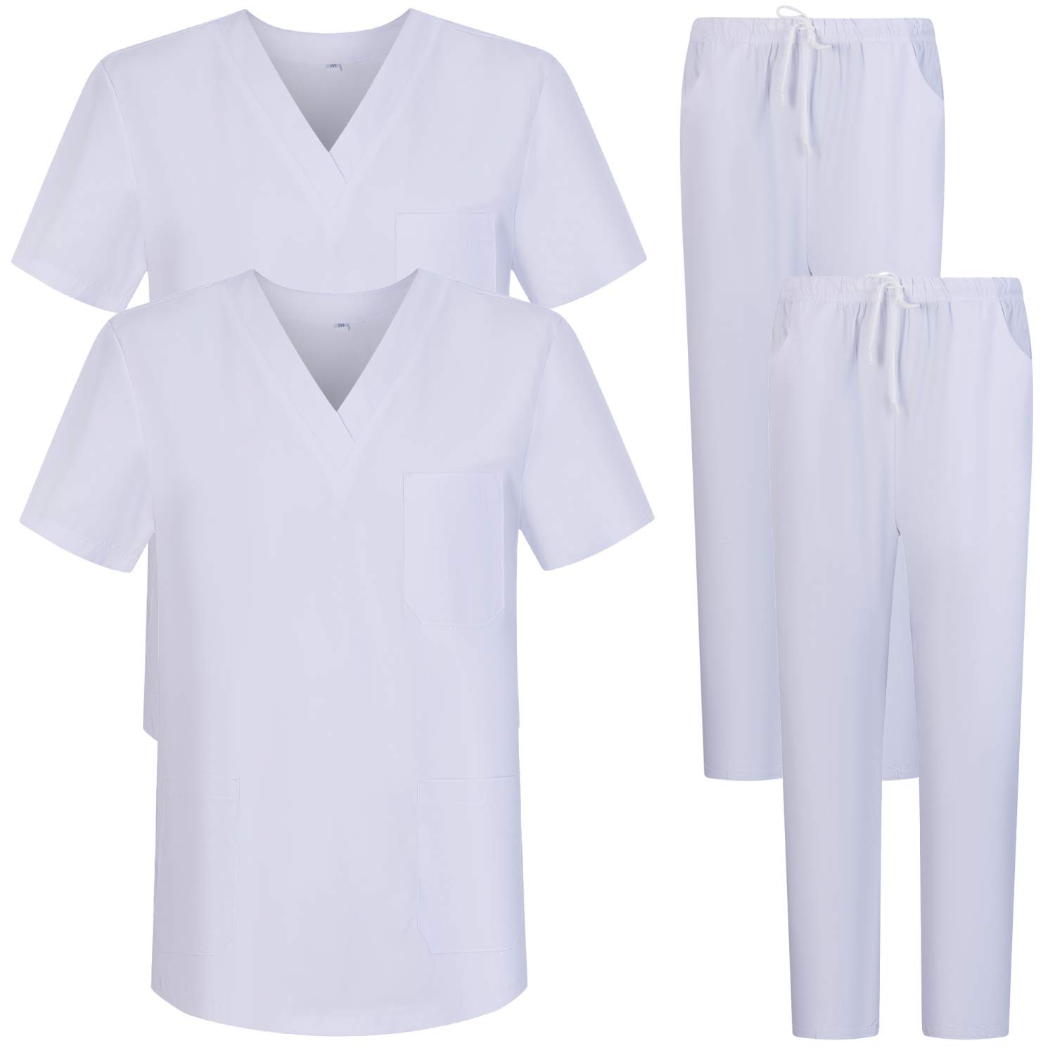 MISEMIYA - Pack * 2 PCS - Uniforme Medica con Maglia e Pantaloni Uniformi Mediche Camice Uniformi sanitarie - Ref.2-8178