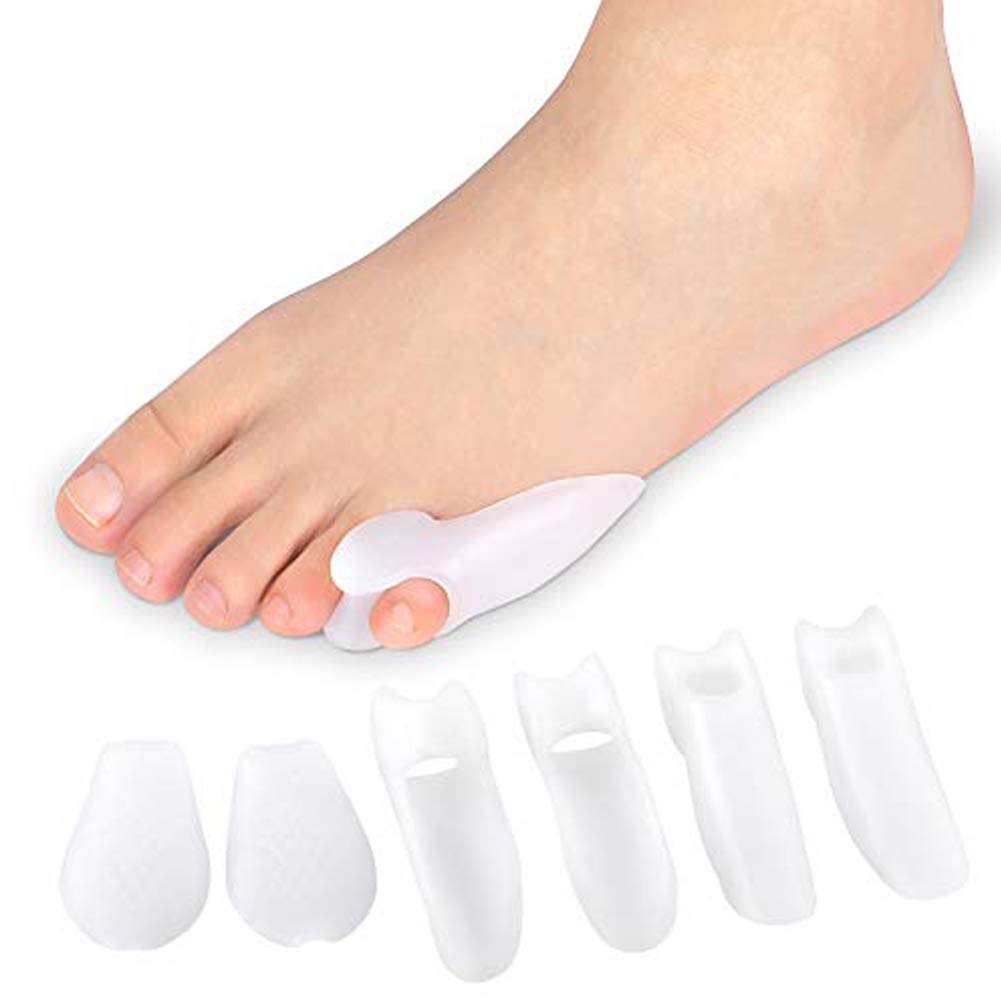 Akozon Séparateur d'orteils en gel 3 paires, Hallux Valgus Correcteur Entretoise de Protecteur de Redresseur d'orteil pour Cheva