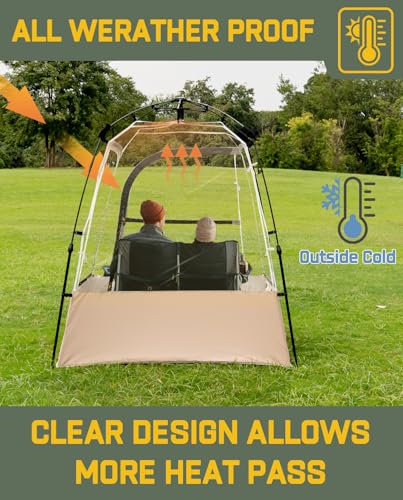 Carpa deportiva pop up transparente para 1-2 personas miniatura 4
