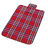 キャプテンスタッグ レジャーシート【防寒/ 90×140cm】 アクリル起毛 レッド UB-3002