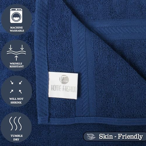 Image of F2L Ring Spun Cotton Soft Multipurpose Towel Set (13 X 13 Inch, Blue) -6 Pieces
