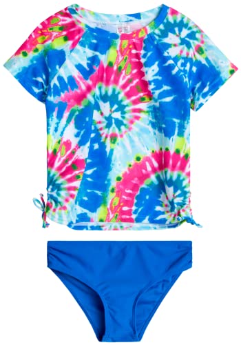Limited Too Girls' Rash Guard Set - UPF 50+ Two-Piece Swim Shirt and Bikini Bottom (2T-6)