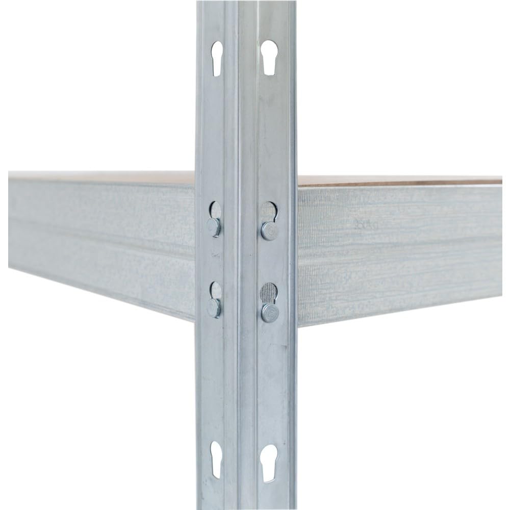 Steinbock Schwerlastregal - HxBxT 180 x 160 x 60 cm - verzinkt - 1.000 kg Tragkraft - Steckregal mit 4 Böden - 250 kg Fachlast - Made in EU - Werkstattregal aus verzinktem Stahl - Metallregal