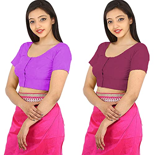 Image of Namita Women's Rubia Cotton Solid Half Sleeve Blouse