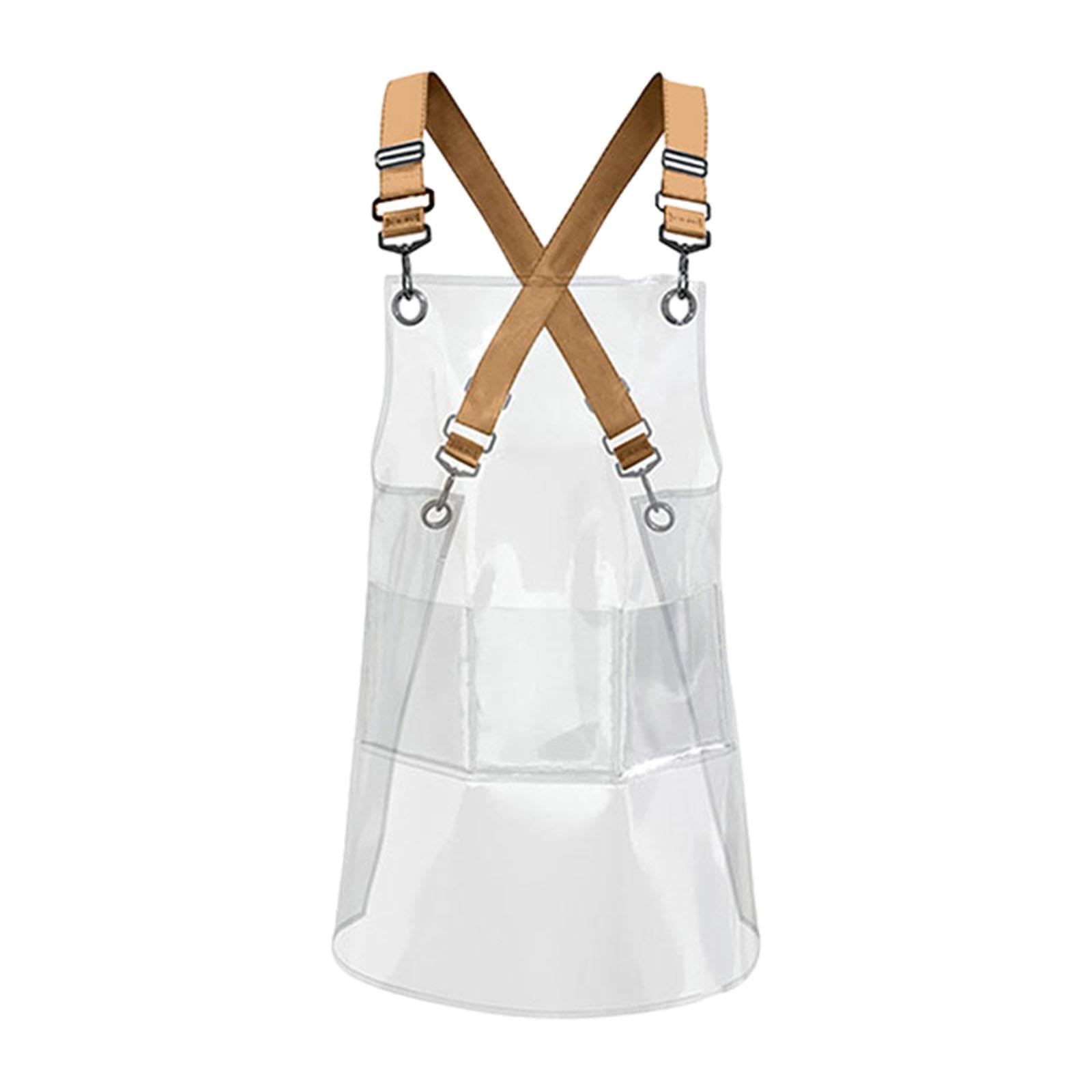 Tablier transparent cuisine protection imperméable lavable facilement - 8