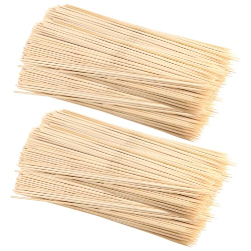 PINGEUI 500 Pcs Bamboo Barbecue Sticks, 40cm Natural Bamboo Skewers, Extra Long BBQ Sticks for BBQ, Kebab, Fruits, Cake Topper