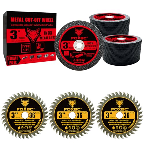 FOXBC 3 Inch 36T Carbide Saw Blade 6 Pack