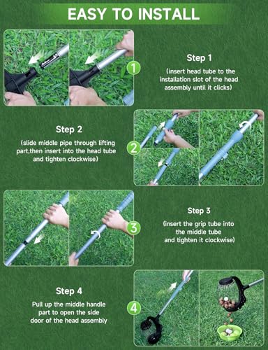 Acorn Picker Upper Roller for Walnuts - Nut Gatherer with 1.8-Gallon Capacity, No-Bend Emptying Design,Suitable for 1.2"-3.6" Walnuts,Chestnuts, Fallen Apples & Tennis Balls