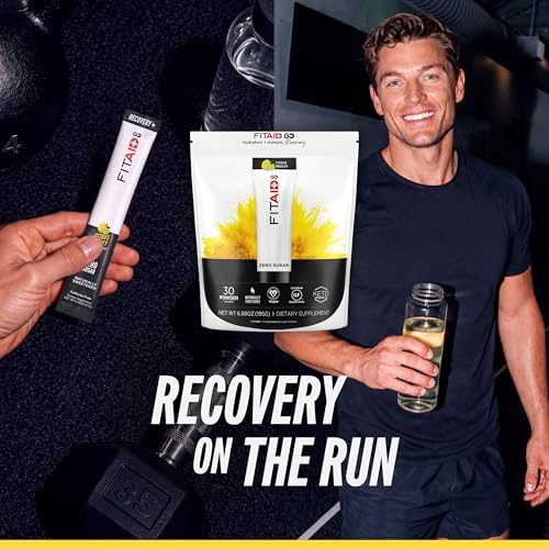 Image of LIFEAID FITAID GO! ZERO SUGAR Recovery + Hydration Packet, W / BCAAs, Glucosamine, Electrolytes, Omega-3s, 100% Clean, Vegan & Gluten-Free, Naturally Sweetened, 30 Count (Pack of 1)