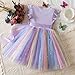 Toddler Girl Summer Dress Tulle Ruffle Sleeveless Baby Girl Fashion Casual Spring Dresses 1-5Y(Purple,4 Years)