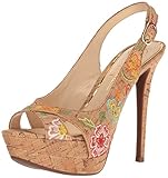 Jessica Simpson Women's Willey Heeled Sandal, Natural Multi, 8 Medium US