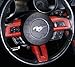 Decal Concepts Carbon Fiber Full Steering Wheel Accent Decal kit cover (Fits Mustang 2015-2019) (Red Carbon Fiber)