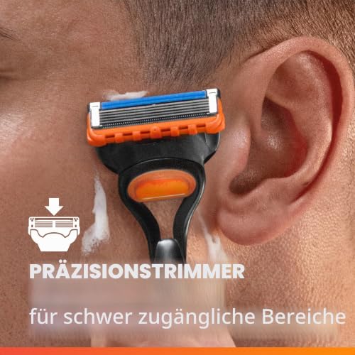 Gillette Fusion5 Ersatzklingen Für Herrenrasierer - Mit Anti-Reibungs-Klingen Für Bis Zu 20 RasuREN - 4x Nachfüllung – Ansicht 4