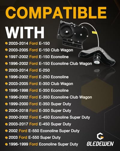 Image of Spare Tire Carrier, Compatible with 1996-2018 Ford E-150 E-250 E-350 E-450 E-550 Econoline, Spare Tire Hoist, Spare Tyre Mount under Frame, Offset Cable Spare Tire Winch, OE# 1C1Z1A131AA, 924-527