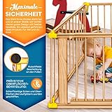 KIDUKU® 7,2 Meter Laufgitter XXL klappbar inkl. Tür, bestehend aus 8 Elementen, individuell formbar Laufstall Absperrgitter