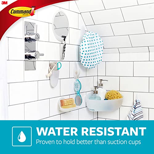 Command Bath Razor Holder, Clear Frosted, 1-Holder, 1- Water-Resistant Strip, Organize Damage-Free by Command - Image 6