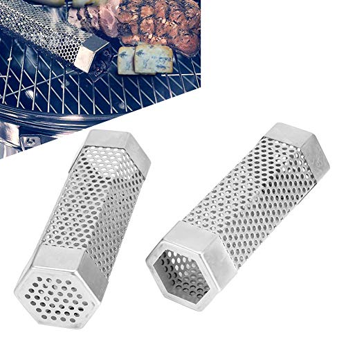 2PCS Premium Pellet Smoker Tube 6 inches 5 Hours of Billowing Smoke for Any Grill or Smoker, Hot or Cold Smoking An Easy and Way to Provide Smoking
