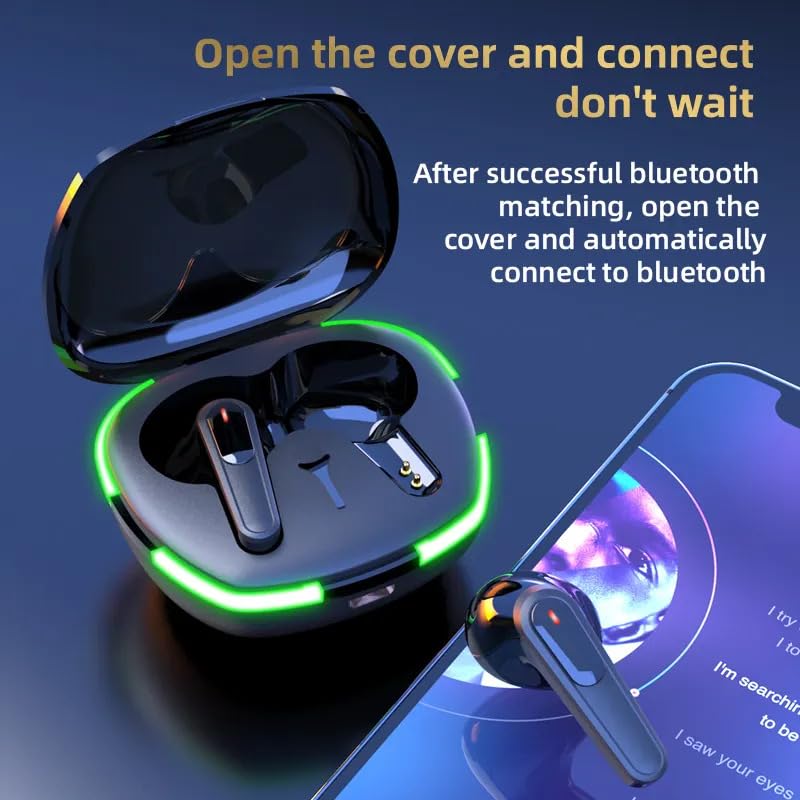 Pro 60 TWS Earbuds connecting automatically upon opening the case