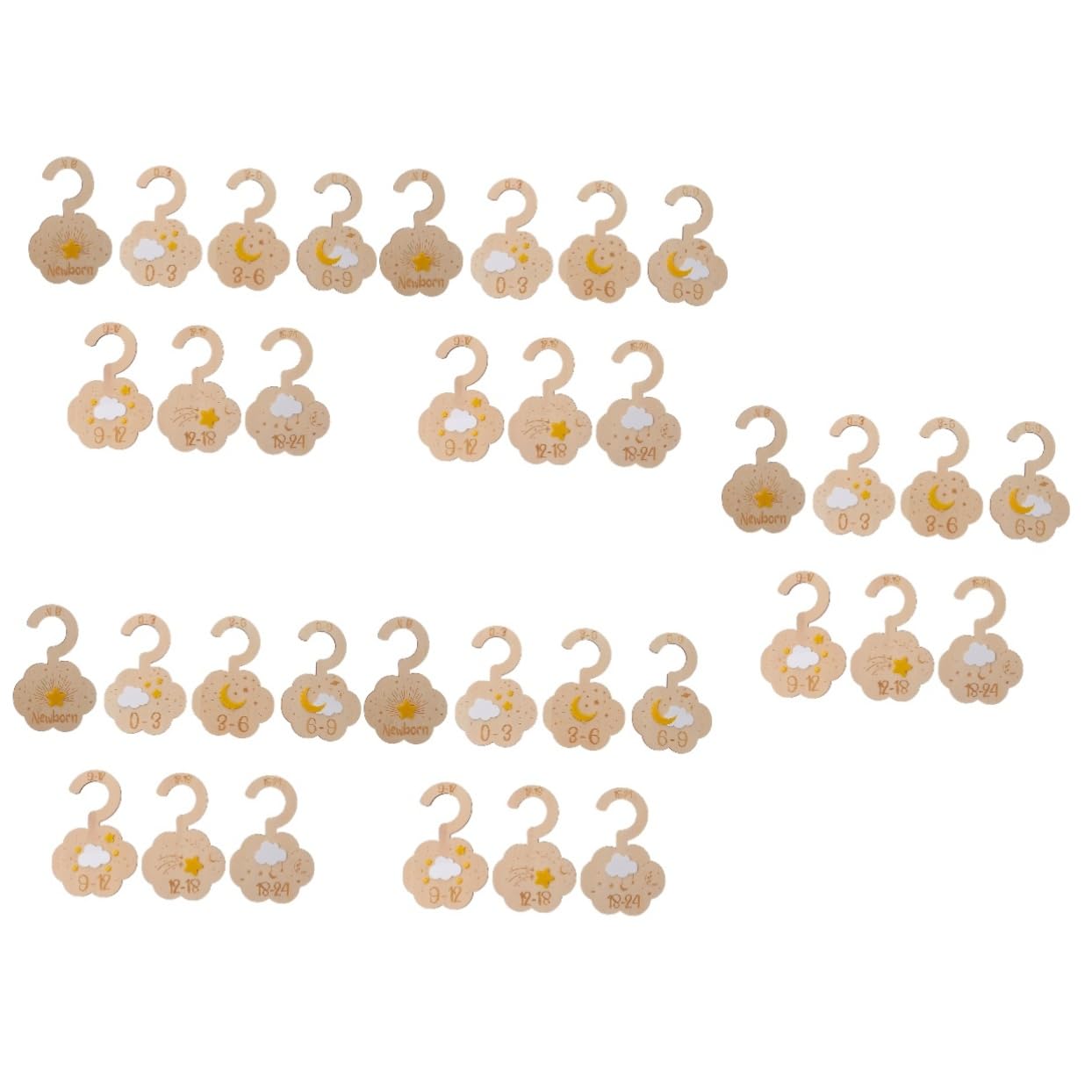 TOYANDONA 35pièces Organisateurs De Vêtements Pour Bébés De Diviseurs Pour Vêtements Mois Pour Chambre Rangement Armoire