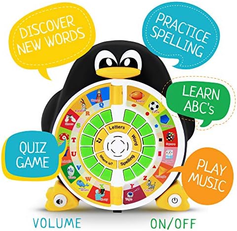 Boxiki Kids Penguin Power ABC Learning Educational Toy Learning Game Center Boosts Core Pre-Kindergarten Subject Comprehension – ABCs, Words, Spelling, Shapes, “Where is?” & Songs 4 51fKBRVdNQL. AC