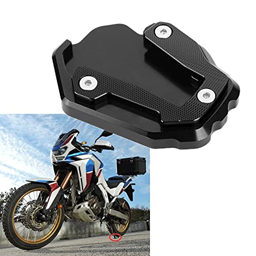 Dioche Płyta Przedłużająca Stopka Podpórka Motocyklowa Podstawka Przedłużająca Płyta Podtrzymująca Zamiennik Stopu Aluminium dla CRF1100L Afryka 2019-2021 - Niebieski (BLACK)