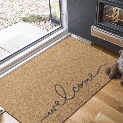 MWAZZLL Large Welcome Mat Outdoor Indoor Non Slip Doormat 36"x24" Easy to Clean Super Absorb Mud Front Door Mats for Entrance,Patio,High Traffic Areas Brown by MWAZZLL - Used condition - Image 5