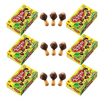 Choco BOY Chocolate Snack -- 50gm X 6 Boxes Mushroom Shaped Chocolate Topped Mini Biscuits