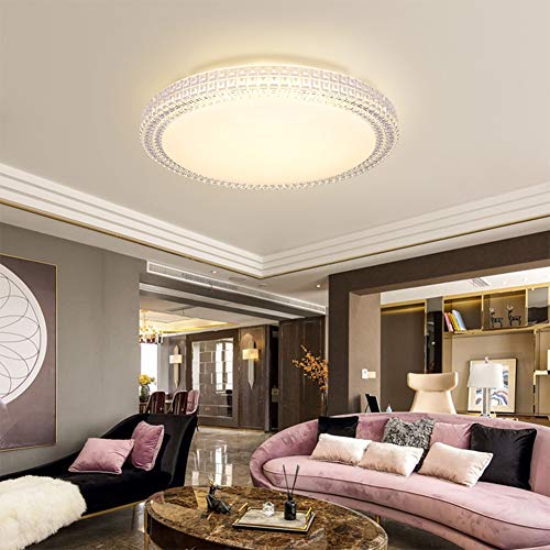 OOWOLF LED Ceiling Light, 40W 15.4 Inch Dimmable Ceiling Light Brightness Adjustable LED Fixture Lamp Modern Ceiling Lamp Close to Ceiling Lights for Bedroom Kitchen Living Room Lighting, 3000-6000K - Thumbnail 4