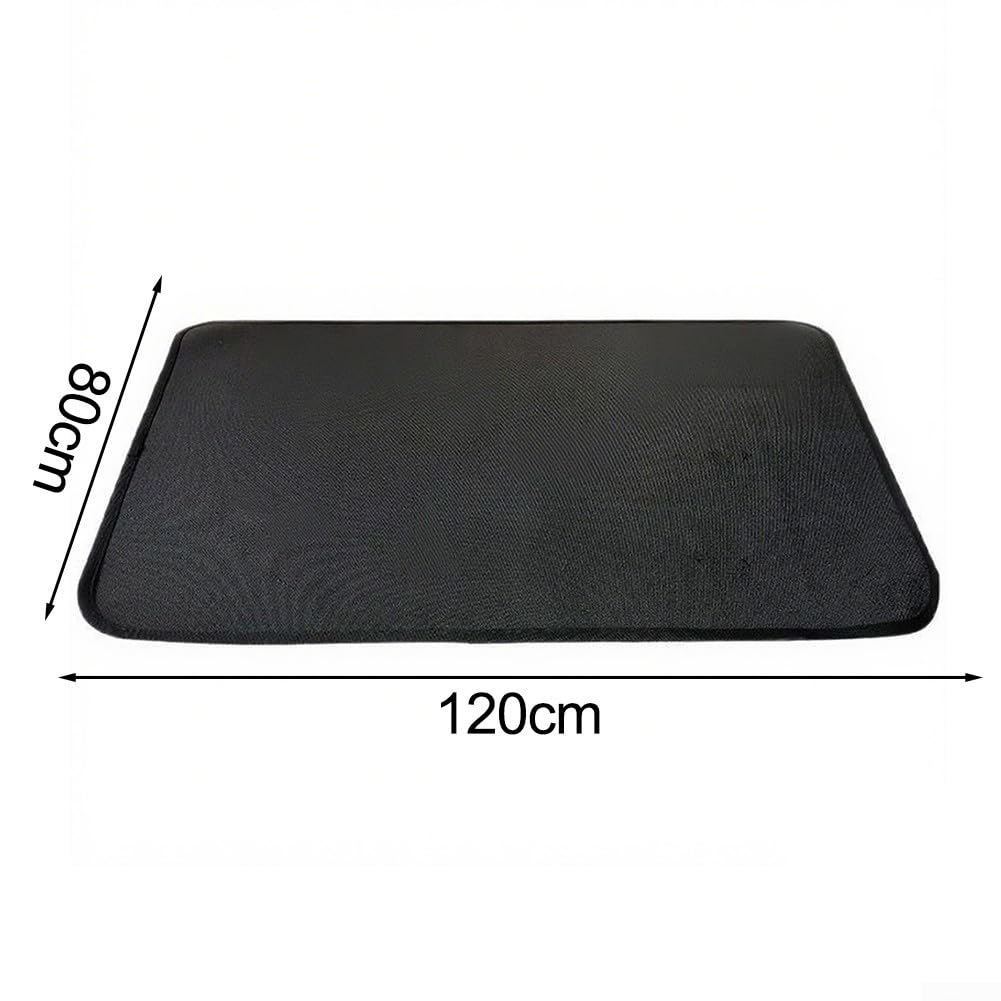 Tapis d'isolation ignifuge en fibre de verre 120 x 80 cm pour barbecue extérieur et poêle