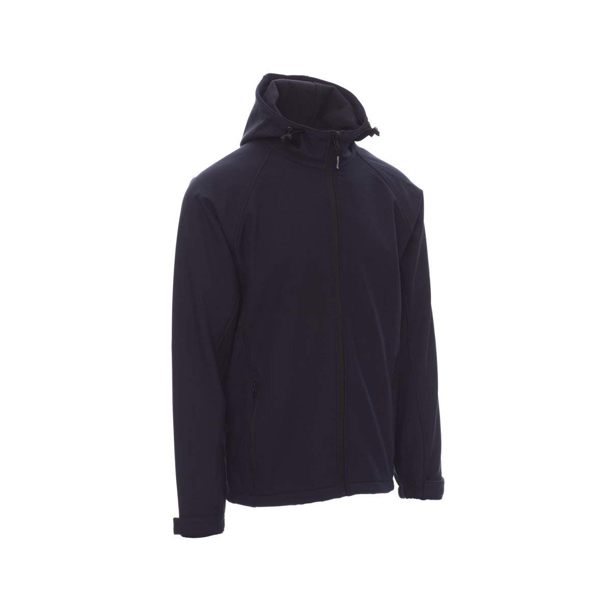 PAYPER Giacca con Cappuccio Uomo Soft Shell Gale TRASPIRABILE Impermeabile (L, Navy)